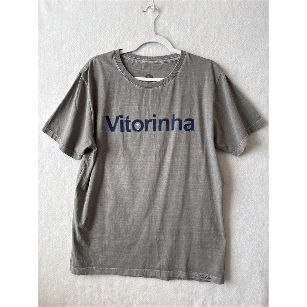 Origins NWOT Stone Wash Premium Gray‎ Vitorinha Soft T Shirt M Minimalist Travel